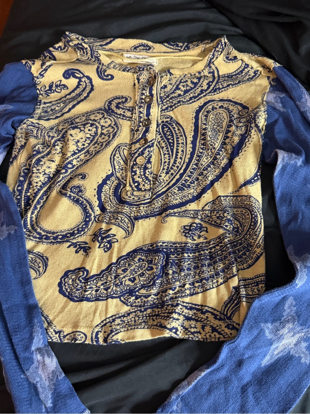 We The Free Long Sleeve Paisley Top